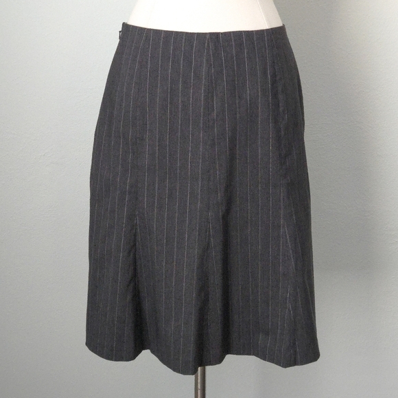 Michael Kors Heather Gray & White Striped Pencil Skirt - Picture 2 of 5